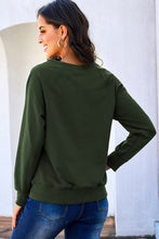 Load image into Gallery viewer, Round Neck Raglan Sleeve Exposed Seam Sweatshirt
