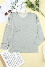 Load image into Gallery viewer, Dropped Shoulder V-Neck Top
