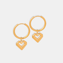 Load image into Gallery viewer, Heart Shape Lapis Lazuli Dangle Earrings
