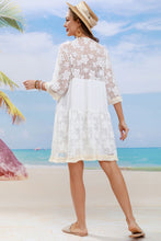 Load image into Gallery viewer, Tassel Spliced Lace Cover Up
