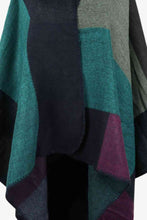 Load image into Gallery viewer, Color Block Open Front Poncho
