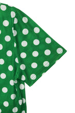 Load image into Gallery viewer, Plus Size Polka Dot Round Neck Top and Wide Leg Pants Set
