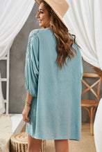 Load image into Gallery viewer, Spliced Lace Three-Quarter Sleeve Dress
