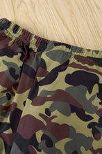 Load image into Gallery viewer, Boys Letter Print Camouflage Hoodie and Pants Set
