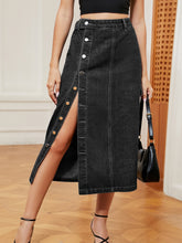 Load image into Gallery viewer, Button Down Denim Skirt
