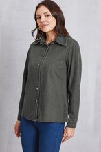 Load image into Gallery viewer, Collared Neck Button Up Denim Top
