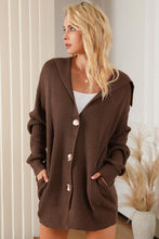 Load image into Gallery viewer, V-Neck Button Down Dropped Shoulder Cardigan
