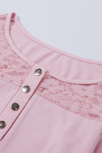 Load image into Gallery viewer, Contrast Lace Button Up Top
