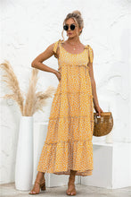 Load image into Gallery viewer, Polka Dot Adjustable Straps Tiered Dress
