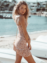 Load image into Gallery viewer, Ditsy Floral Buttoned Spaghetti Strap Mini Dress
