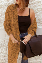 Load image into Gallery viewer, Fuzzy Popcorn Knit Open Front Longline Cardigan
