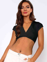 Load image into Gallery viewer, Johnny Collar Cropped Top
