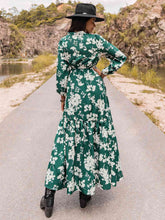 Load image into Gallery viewer, Printed Notched Neck Maxi Dress
