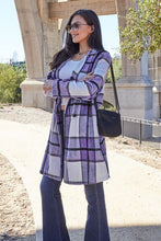 Load image into Gallery viewer, Double Take Full Size Plaid Button Up Lapel Collar Coat
