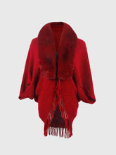 Load image into Gallery viewer, Open Front Fringe Hem Poncho
