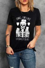 Load image into Gallery viewer, Skeleton Graphic Round Neck Tee
