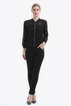 Load image into Gallery viewer, Openwork Zip Up Jacket
