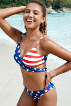 Load image into Gallery viewer, Stars and Stripes Crisscross Bikini Set
