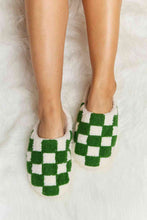 Load image into Gallery viewer, Melody Checkered Print Plush Slide Slippers
