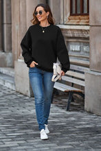 Load image into Gallery viewer, Round Neck Dropped Shoulder Sweatshirt
