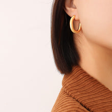 Load image into Gallery viewer, Titanium Steel Gold-Plated Earrings
