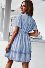 Load image into Gallery viewer, Printed Flutter Sleeve V-Neck Dress
