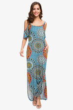 Load image into Gallery viewer, Slit Scoop Neck Cold-Shoulder Maxi Dress
