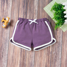 Load image into Gallery viewer, Kids Quarter Button T-Shirt and Drawstring Waist Shorts Set
