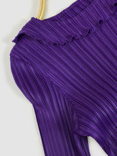 Load image into Gallery viewer, Frill Trim Accordion Pleated Roll Collar Dress
