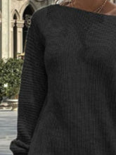Load image into Gallery viewer, One Shoulder Lantern Sleeve Sweater Dress
