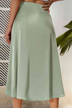 Load image into Gallery viewer, Decorative Buttons Split Midi Skirt
