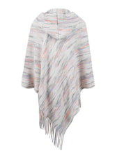 Load image into Gallery viewer, Fringe Hem Hooded Poncho
