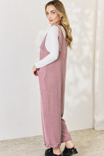 Load image into Gallery viewer, Celeste Full Size Ribbed Tie Shoulder Sleeveless Ankle Overalls
