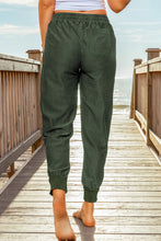 Load image into Gallery viewer, Elastic Waist Cropped Jogger Pants with Pockets
