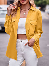 Load image into Gallery viewer, Pocketed Button Up Dropped Shoulder Shacket
