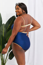 Load image into Gallery viewer, Marina West Swim Wave Break Contrast Trim One-Piece
