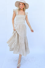 Load image into Gallery viewer, And The Why Linen Striped Ruffle Dress
