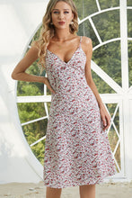 Load image into Gallery viewer, Ditsy Floral Cutout Spaghetti Strap Dress
