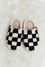 Load image into Gallery viewer, Melody Checkered Print Plush Slide Slippers
