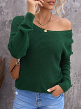 Load image into Gallery viewer, Crisscross Back Waffle-Knit Sweater
