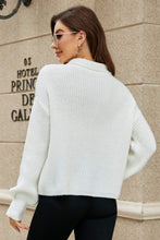 Load image into Gallery viewer, Johnny Collar Lantern Sleeve Sweater
