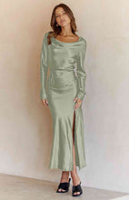 Load image into Gallery viewer, Cowl Neck Long Sleeve Maxi Dress
