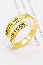 Load image into Gallery viewer, 925 Sterling Silver FAITH OVER FEAR Bypass Ring
