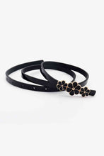 Load image into Gallery viewer, Flower Decor Skinny PU Belt
