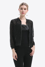 Load image into Gallery viewer, Openwork Zip Up Jacket
