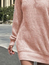 Load image into Gallery viewer, One Shoulder Lantern Sleeve Sweater Dress
