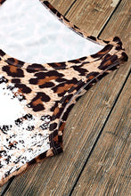 Load image into Gallery viewer, Leopard Color Block Scoop Neck Tunic Tank
