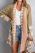 Load image into Gallery viewer, Geometric Open Front Long Sleeve Cardigan
