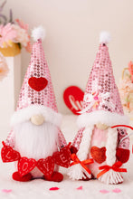 Load image into Gallery viewer, Mother&#39;s Day Sequined Heart Pointed Hat Faceless Gnome
