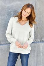 Load image into Gallery viewer, Basic Bae Full Size V-Neck Lantern Sleeve Blouse
